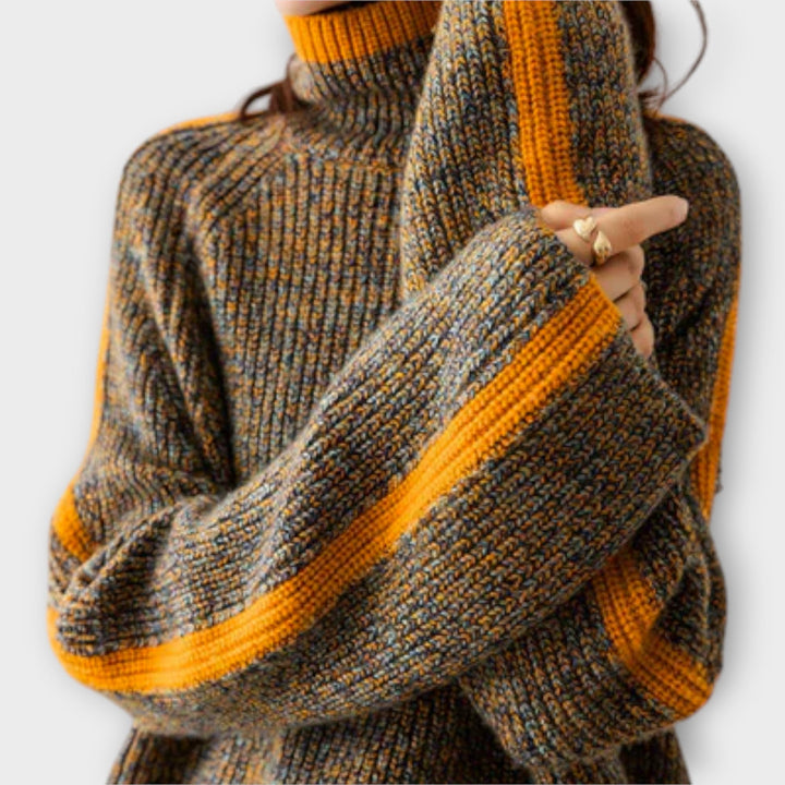 Breseis - Maglione Vintage con Collo Alto