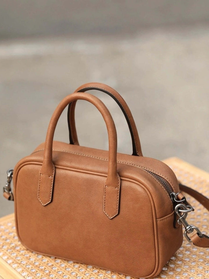 Eliza | Borsa Quadrata con Zip Lucida